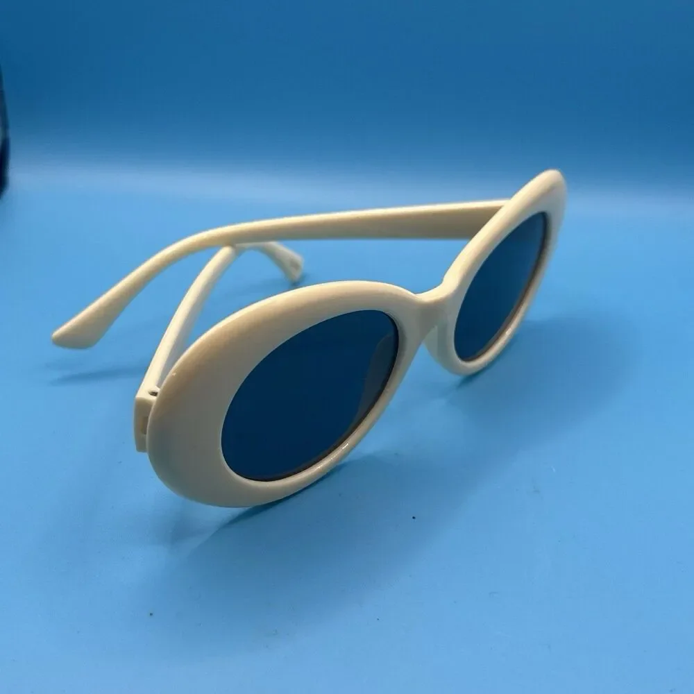 Kurt Cobain Clout Style White Sunglasses Grunge Hippie Style